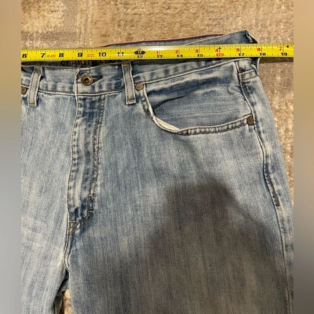 J Crew Light Wash Jeans 36x32 Straight Leg Made in Canada 🇨🇦 - Picture 8 of 10